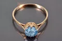 Кольцо Аквамарин Стерлинговое серебро с покрытием из розового золота Винтаж vrc366rp